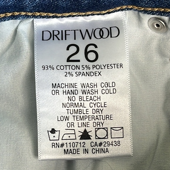Driftwood Jackie Embroidered Skinny Jeans Womens Size 26‎ Blue - Picture 11 of 16
